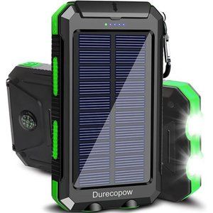 Solar Charger, 20000mAh Portable Outdoor Waterproof Solar Power Bank, Camping